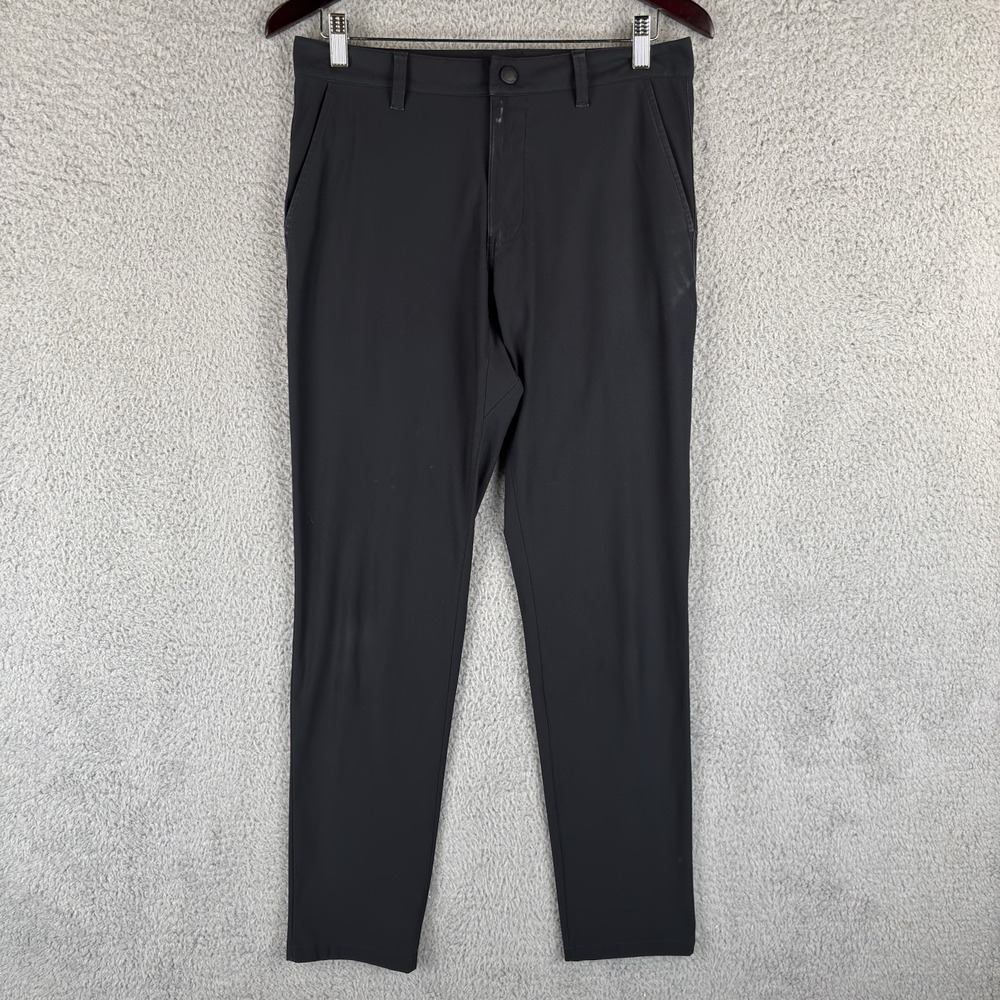 Rhone Commuter Slim Fit Pants Men 32x32 Black Stretch Chino Golf *READ*